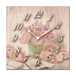 Lupia - Orologio da parete Decorativo CLOCKART Quadrato 30x30 cm Romantic Lyrics