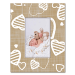 Lupia - Cornice Portafoto in Legno da tavolo FRAME BROWN Heart White