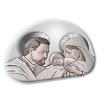 Lupia - Bomboniera quadretto collezione Sacra Famiglia MEMORY LIGHT THE KISS CERAMIC GREY 8x12 cm