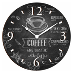 Lupia - Orologio da parete lavorato in Legno 32x32 cm Blackboard