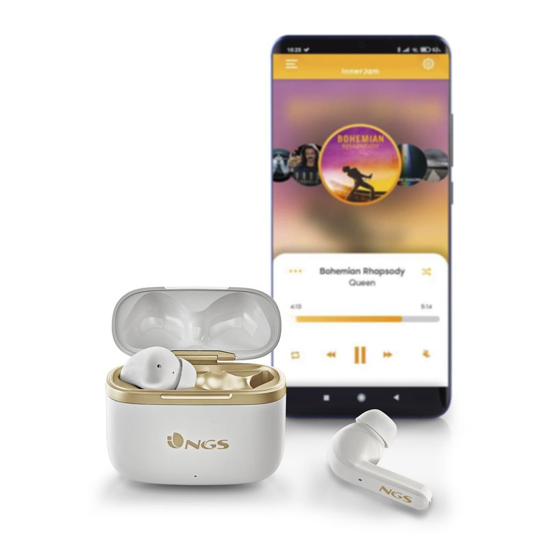 NGS-ARTICA-TROPHY-Cuffie-Wireless-In-ear-Musica-e-Chiamate-USB-tipo-C-Bluetooth-Oro-Bianco