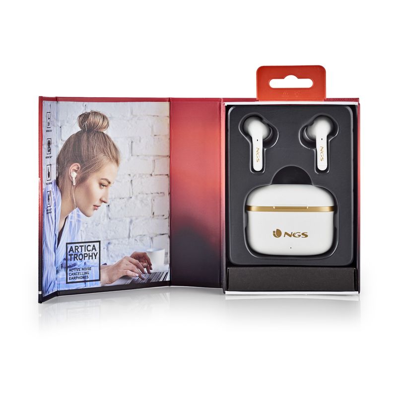 NGS-ARTICA-TROPHY-Cuffie-Wireless-In-ear-Musica-e-Chiamate-USB-tipo-C-Bluetooth-Oro-Bianco