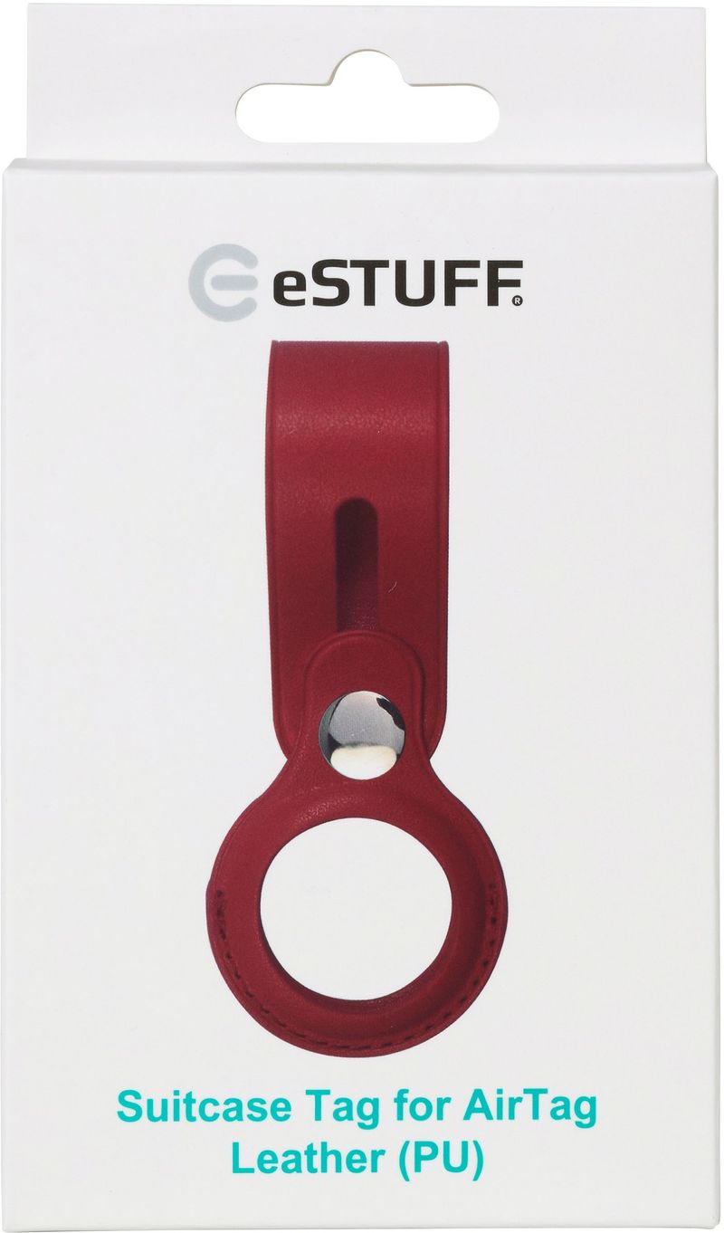 eSTUFF-ES663031-accessorio-per-localizzatore-e-cercatore-GPS--AirTag-Suitcase-Tag-PU-Leather---Red---Warranty-24M-