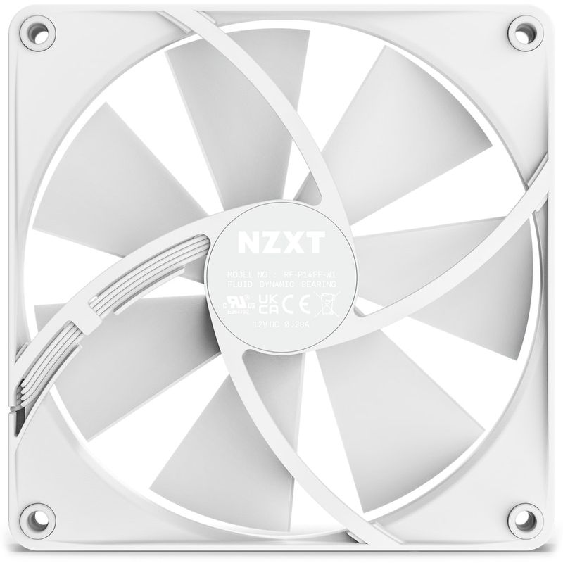 NZXT-F140P-Case-per-computer-Ventilatore-14-cm-Bianco-1-pz--NZXT-F140P-Static-Pressure-Fan-White---140mm-