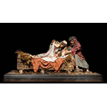 Maestro d'arte Corrado - Nativita',presepe in carta pesta artigianale 55X35 cm H.30 cm