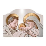 Lupia - Quadro moderno Capezzale sacra famiglia 46x65 cm THE KISS CERAMIC su tavola lavorata