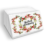 Lupia - Portapane di Natale WHITE NEW CHRISTMAS A 30x40x20 cm, Contenitore per Cibo Secco in legno bianco con decoro stampato