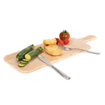 Lupia - Tagliere da cucina LIGHT in legno grande con manico 16,8x48 cm, Vassoio Aperitivo allungato rettangolare legno di betulla