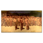 Lupia - Quadro su tela il meglio dell arte 45X75 cm IL QUARTO STATO - PELLIZZA DA VOLPEDO