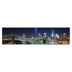 Lupia - Quadro moderno grande su tela CANVAS SKYLINE 50x200 cm MANHATTAN BRIDGE per soggiorno camera da