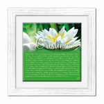 Lupia - Quadro mattonella Ceramica Modern White 29x29 cm con significato del nome Cristina