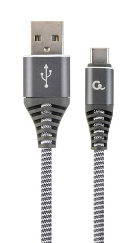 Cablexpert Gembird CC-USB2B-AMCM-1M-WB2 cavo USB USB 2.0 1,8 m USB A USB C Grigio, Bianco