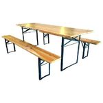 Tavoli Legno Birreria Blinky Mod. Maxi 2 Panchine 220x70 cm