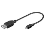 Microconnect USBABMICRO2 cavo USB USB 2.0 0,2 m USB A Micro-USB B Nero