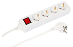 4-way-Schuko-Power-Strip---on-off-switch-5M-White---Warranty-300M