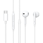 ESTUFF In-ear Headphone for USB-C Device Auricolare Cablato Musica e Chiamate USB tipo-C Bianco (In-ear Headphone Earpod