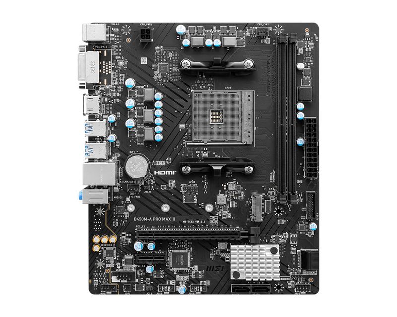 MSI-B450M-A-PRO-MAX-II-scheda-madre-AMD-B450-Socket-AM4-micro-ATX