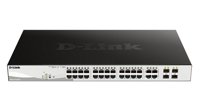 D-Link-DGS-1210-24P-switch-di-rete-Gestito-L2-Gigabit-Ethernet--10-100-1000--Supporto-Power-over-Ethernet--PoE--Nero