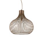 Sospensione Industrial-Minimal Onion Metallo Coffee 1 Luce E27 D59Cm