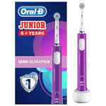 Oral-B Junior Spazzolino Elettrico Ricaricabile Per Bambini Da 6 Anni, Viola