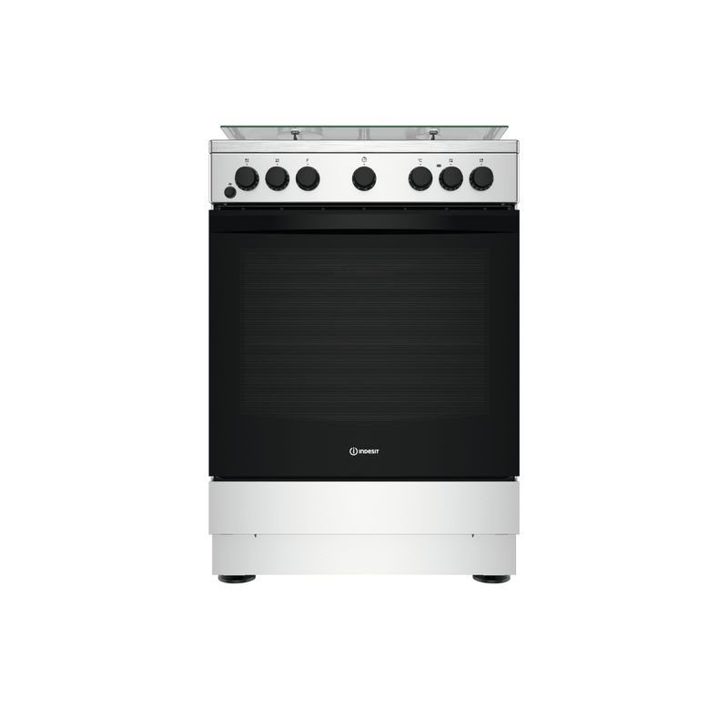 Indesit-IS67G4PHX-E-1-Cucina-Elettrico-Gas-Nero-Acciaio-inox-A