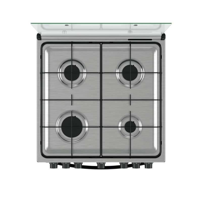 Indesit-IS67G4PHX-E-1-Cucina-Elettrico-Gas-Nero-Acciaio-inox-A