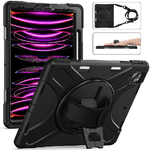 ESTUFF ES681560-BULK non classificato (AUSTIN Defender Case iPad Pro - 13 2024 with hand strap and - shoulder strap. Bla