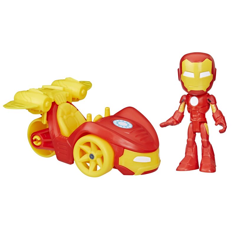 Marvel-Spidey-e-I-Suoi-Fantastici-Amici-set-Iron-Racer-action-figure-veicolo-e-accessorio