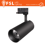 FSL Proiettore a Binario Trifase NERO - 3white 3000-4000-6500k 30w 3500lm