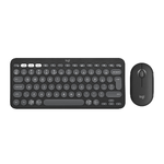 Logitech Pebble 2 Combo tastiera Mouse incluso Universale RF senza fili + Bluetooth QWERTY US International Grafite