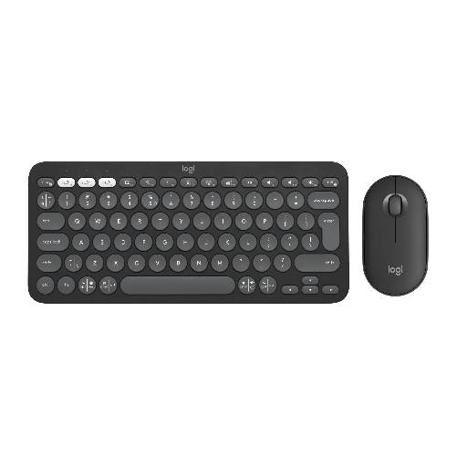 Logitech-Pebble-2-Combo-tastiera-Mouse-incluso-RF-senza-fili--Bluetooth-QWERTY-US-International-Grafite