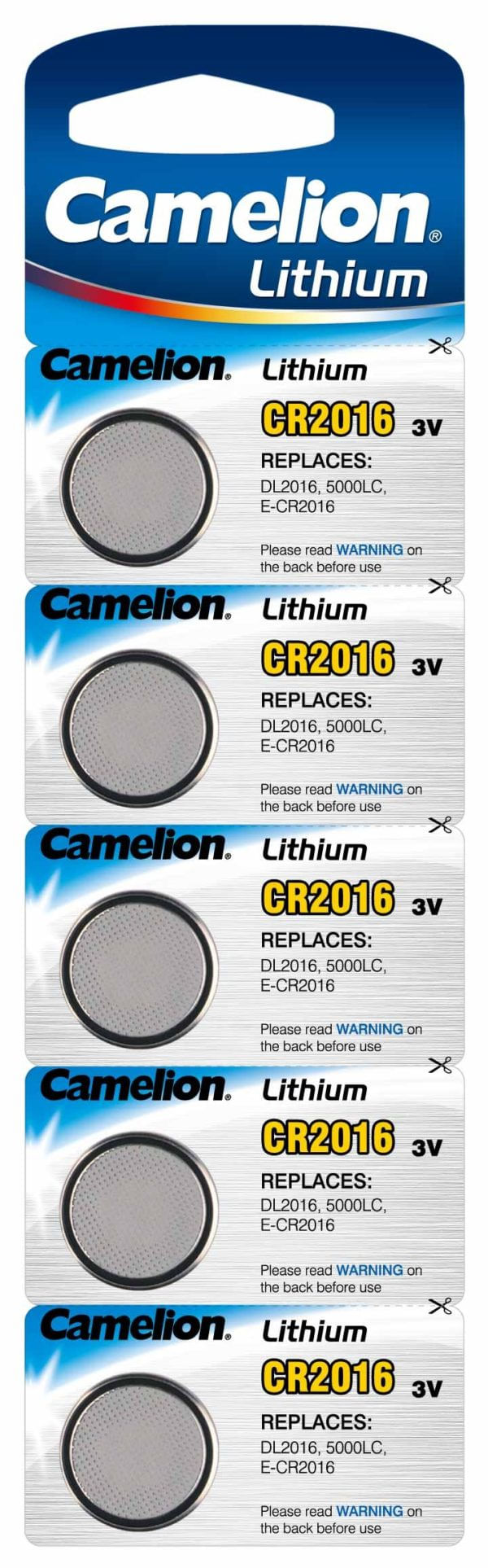 Batteria-Camelion-CR2016-Litio-3V--5-pezzi-