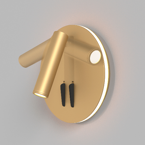 Applique-Da-Parete-Interno-Moderno-Ios-176-Alluminio-Oro-Luce-Led-Integrato-9W