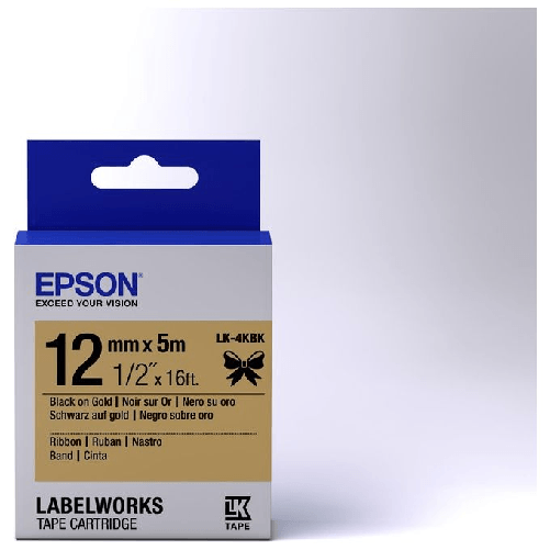 Epson-Nastro-satinato-per-etichettatrici-LK-4KBK-nero-oro-12-mm--5-m-