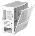 DeepCool-CH360-Digital-Gaming-Case-White-Mid-Tower-with-Tempered-Glass-Side-Window-Panel-Advanced-Cooling-USB-3.0-USB-C-