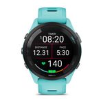 GARMIN-Forerunner-265-acqua-marina-cinturino-silicone-con-SCALDACOLLO-art-010-02810-12