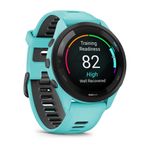 GARMIN-Forerunner-265-acqua-marina-cinturino-silicone-con-SCALDACOLLO-art-010-02810-12