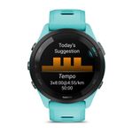 GARMIN-Forerunner-265-acqua-marina-cinturino-silicone-con-SCALDACOLLO-art-010-02810-12