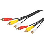 Goobay Wentronic goobay AVK 201-1000 - Video- / Audiokabel - Composite Video / Audio - RCA x 3 (M) bis RCA x 3 (M)