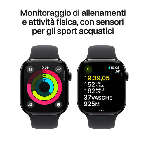 Apple-Watch-Series-10-Serie-10-GPS-46mm-Cassa-in-Alluminio-color-Jet-Black-con-Nero-Sport-Band---S-M