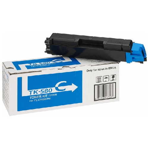 KYOCERA-TK-580C-cartuccia-toner-1-pz-Originale-Ciano