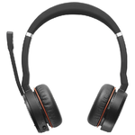 Jabra Evolve 75 UC Stereo Auricolare Con cavo e senza cavo A Padiglione Ufficio Micro-USB Bluetooth Nero, Rosso