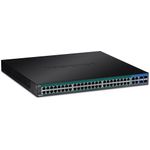 Trendnet TPE-5048WS switch di rete Gestito Gigabit Ethernet (10/100/1000) Supporto Power over Ethernet (PoE) 1U Nero