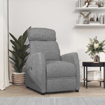 vidaXL Poltrona Alzapersona Grigio Chiaro Tessuto