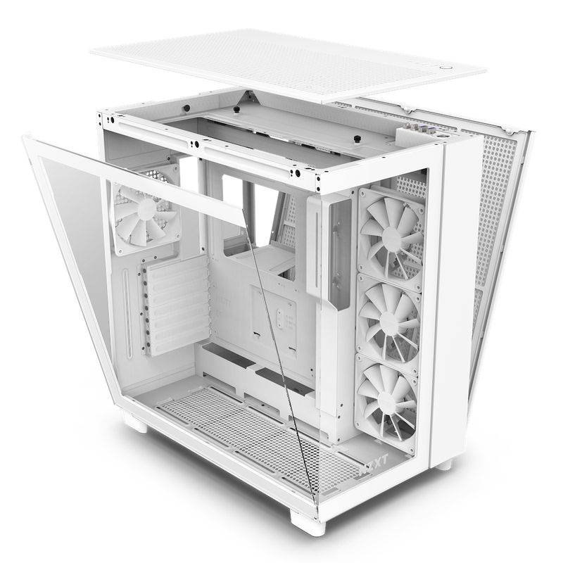 NZXT-H-serie-H9-Flow-Torno-ATX-Nessun-strmforsyning-Hvid