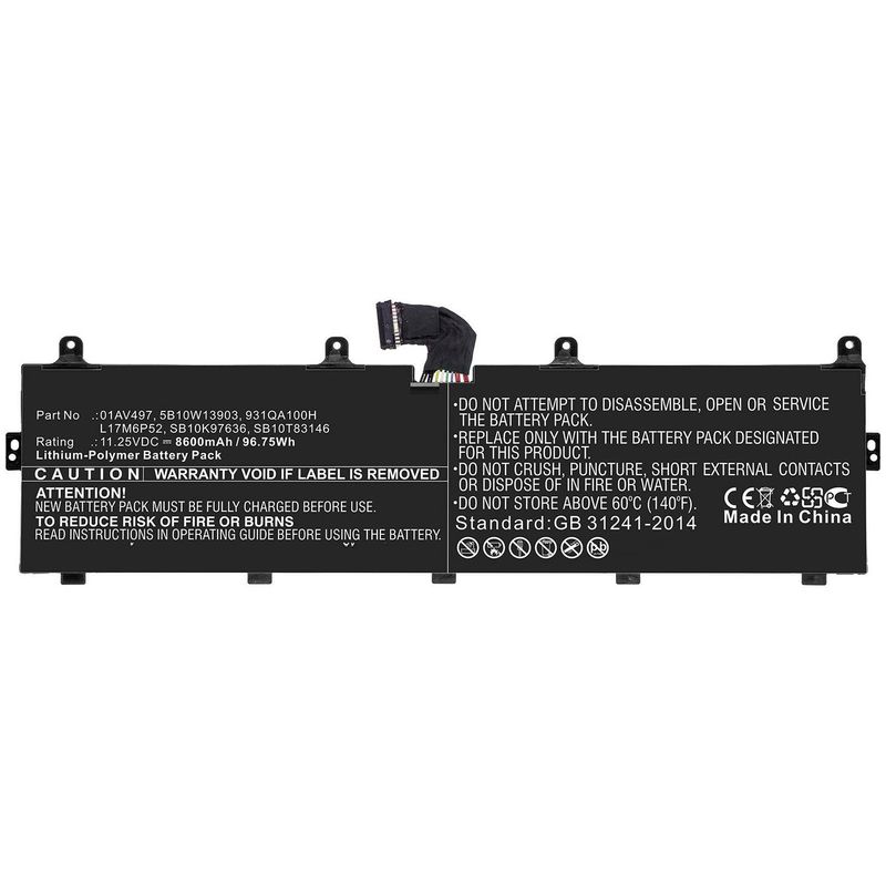 CoreParts-MBXLE-BA0260-ricambio-per-laptop-Batteria--Laptop-Battery-for-Lenovo---96.75Wh-Li-Pol-11.25V-8600mAh---Black-9