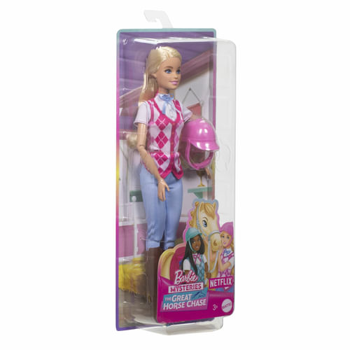 Barbie-Mysteries-The-Great-Horse-Chase-Bambola--Malibu--Con-Abiti-E-Accessori-Da-Equitazione