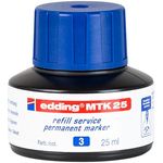 Edding MTK 25 ricarica per evidenziatori Blu 25 ml 1 pz (edding MTK 25 Bottled Refill Ink for Permanent Markers 25ml Blu