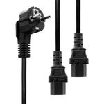 Microconnect PE011318 cavo di alimentazione Nero 1,8 m Spina di alimentazione di tipo F 2 x Attacco C13