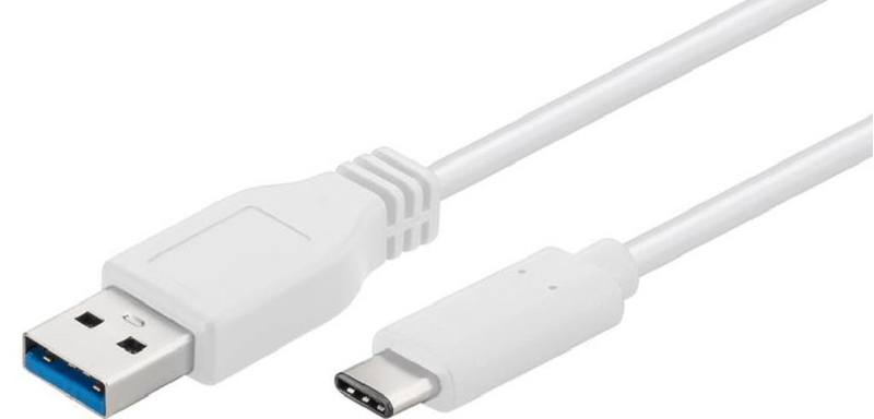 Cavo-USB-Typo-C-Gen1---USB3.0-A-1m--5-Gbit-s---Bianco